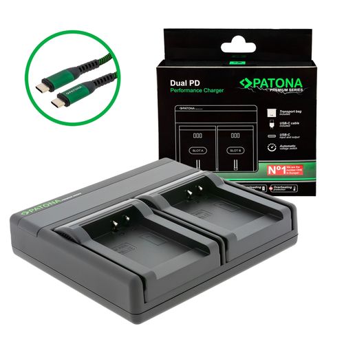  PATONA Premium Dual PD Performance charger for Nikon EN-EL12 incl. USB-C input/output, PATONA 121585 4055655242608