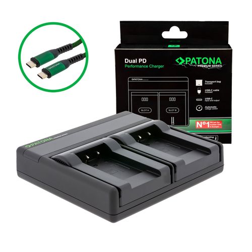  PATONA Premium Dual PD Performance charger for Sanyo DB-L90 incl. USB-C input/output, PATONA 121613 4055655242837