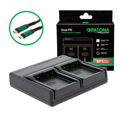  PATONA Premium Dual PD Performance charger for Panasonic DMW-BLC12PP incl. USB-C input/output, PATONA 121625 4055655242950