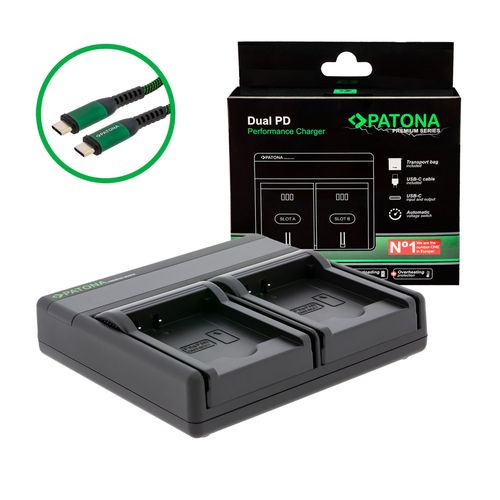  PATONA Premium Dual PD Performance charger for Panasonic DMW-BCK7 incl. USB-C input/output, PATONA 121630 4055655242998