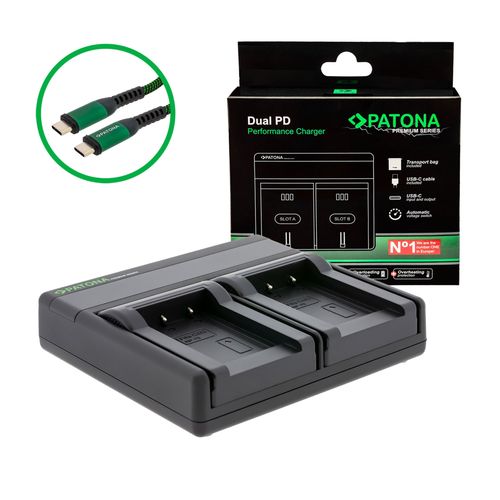  PATONA Premium Dual PD Performance charger for Casio NP-70 incl. USB-C input/output, PATONA 121632 4055655243018