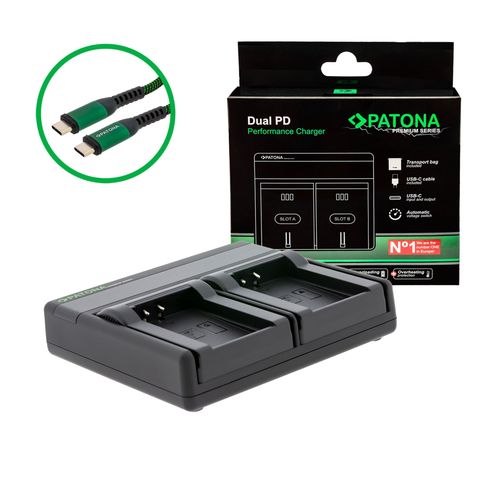  PATONA Premium Dual PD Performance charger for Nikon EN-EL24 incl. USB-C input/output, PATONA 121674 4055655243391