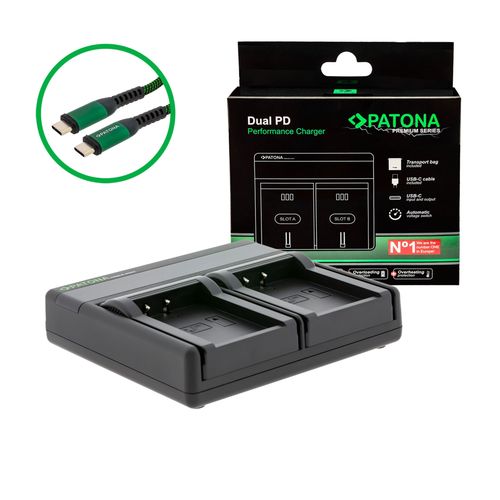  PATONA Premium Dual PD Performance charger for Canon LP-E17 incl. USB-C input/output, PATONA 121676 4055655243414