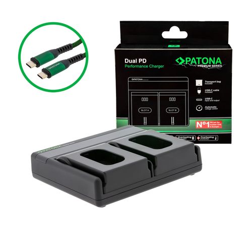  PATONA Premium Dual PD Performance charger for Panasonic DMW-BLJ31 incl. USB-C input/output, PATONA 121687 4055655243490