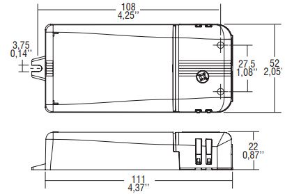 20W konstantse voolu LED allikas 250 - 700mA 2-54V, reguleerimata, IP20, TCI 122201