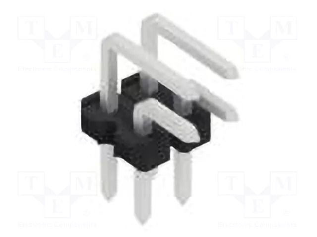 Connector: pin strips; pin header; male; PIN: 4; THT; 3A; 250V; 2x2 FISCHER ELEKTRONIK SLLP4.041.4.Z
