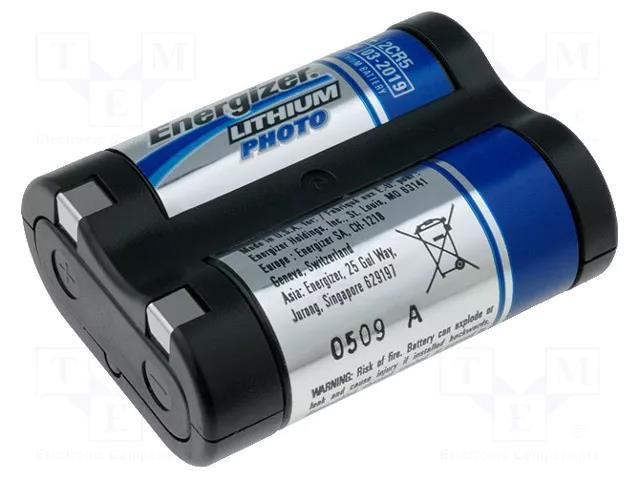 Battery: lithium; 2CR5; 6V; non-rechargeable; 24x17x45mm; 1pcs. ENERGIZER BAT-2CR5/EG