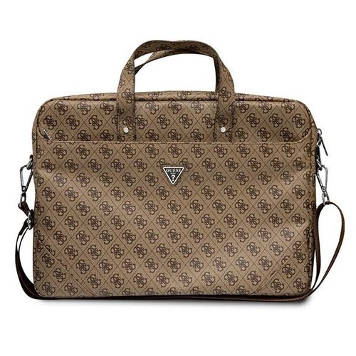 Guess Saffiano 4G Triangle Logo bag for a 16&#39;&#39; laptop - brown, Guess 3666339051105 3666339051105
