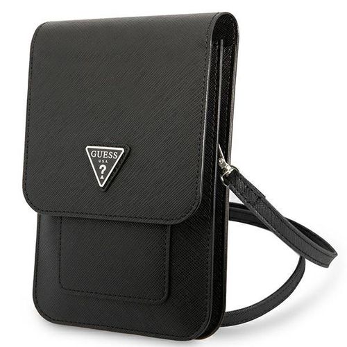 Guess Handbag GUWBSATMBK black / black Saffiano Triangle, Guess 3666339050498 3666339050498