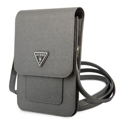 Guess Handbag GUWBSATMGR gray / gray Saffiano Triangle, Guess 3666339050504 3666339050504