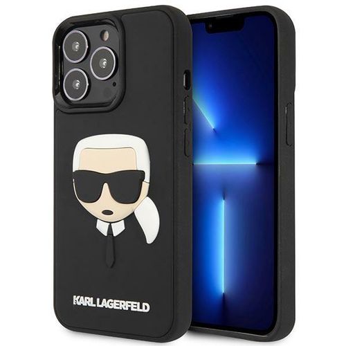 Karl Lagerfeld KLHCP14LKH3DBK iPhone 14 Pro 6.1 &quot;black / black hardcase 3D Rubber Karl`s Head, Karl Lagerfeld 3666339086466 3666339086466