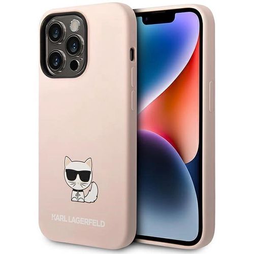 Karl Lagerfeld KLHCP14XSLCTPI iPhone 14 Pro Max 6.7 &quot;hardcase light pink / light pink Silicone Choupette Body, Karl Lagerfeld 3666339076665 3666339076665