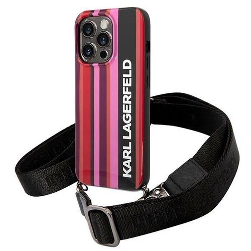 Karl Lagerfeld KLHCP14XSTSTP iPhone 14 Pro Max 6.7 &quot;hardcase pink / pink Color Stripes Strap, Karl Lagerfeld 3666339094225 3666339094225