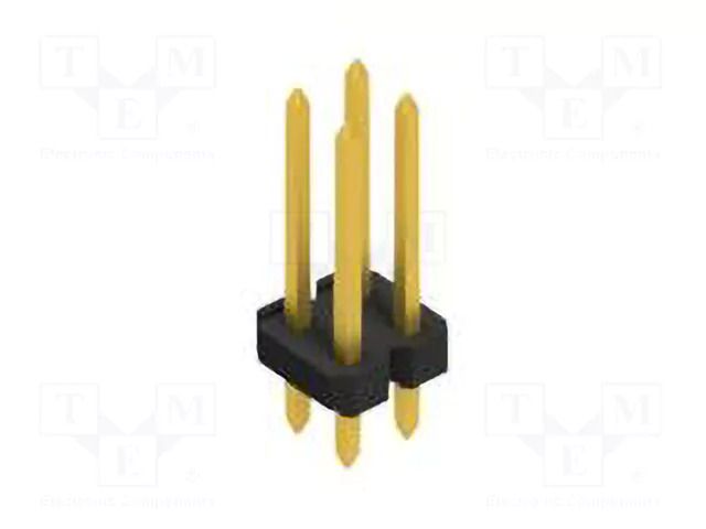 Connector: pin strips; pin header; male; PIN: 4; THT; 3A; 250V; 2x2 FISCHER ELEKTRONIK SLLP2.139.4.G