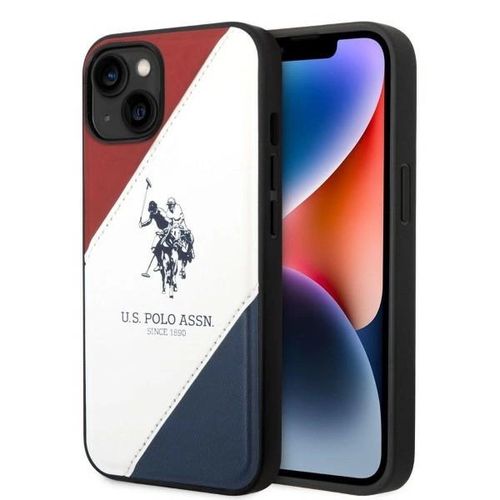 US Polo USHCP14SPSO3 iPhone 14 6.1&quot; white/white Tricolor Embossed, U.S. Polo Assn. 3666339073183 3666339073183