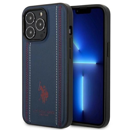 US Polo USHCP14XPFAV iPhone 14 Pro Max 6.7&quot; navy/navy blue Leather Stitch, U.S. Polo Assn. 3666339073251 3666339073251