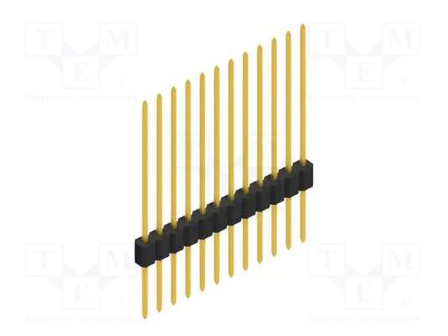 Connector: pin strips; pin header; male; PIN: 12; THT; 1.5A; 125V FISCHER ELEKTRONIK SLMN11.117.12.G