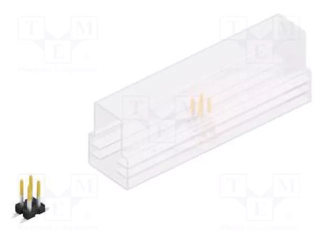 Connector: pin strips; pin header; male; PIN: 4; SMT; 3A; 250V; 2x2 FISCHER ELEKTRONIK SLLP6SMD0664SSM