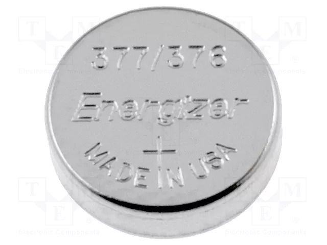 Battery: silver; 376,377,coin,R626,SR626; 1.55V; Ø6.8x2.6mm ENERGIZER BAT-EG377/376