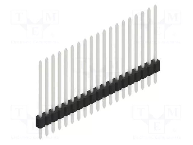 Connector: pin strips; pin header; male; PIN: 19; 1.5A; 125V; THT FISCHER ELEKTRONIK SLVN1.105.19.Z