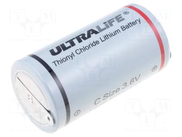 Battery: lithium; C; 3.6V; 6500mAh; Ø26.2x50mm; soldering lugs ULTRALIFE BAT-ER26500M/ST-UL