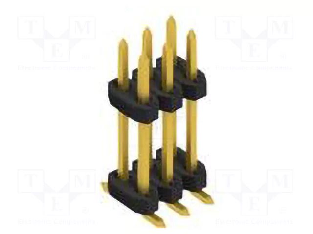 Connector: pin strips; pin header; male; PIN: 6; SLY 12 SMD; 3A FISCHER ELEKTRONIK SLY12SMD092.6.G