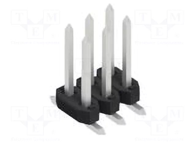 Connector: pin strips; pin header; male; PIN: 6; 3A; 100V; SMT; 2mm FISCHER ELEKTRONIK SLY8SMD062.6.Z