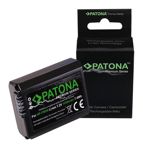 PATONA Premium Battery f. Sony NP-FW50 NEX-3 NEX.3C NEX-5 NEX.5A NEX-7, PATONA 1248 4055655137744