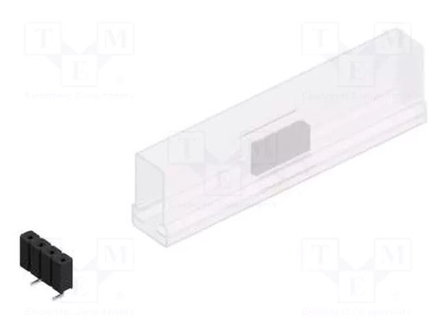Connector: pin strips; socket; female; PIN: 4; SMT; 3A; 125V; 2.54mm FISCHER ELEKTRONIK BLLP.5SMD4.SSM