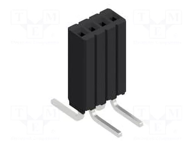 Connector: pin strips; socket; female; PIN: 4; SMT; 1.5A; 125V; 1x4 FISCHER ELEKTRONIK BLM.1SMD4.Z
