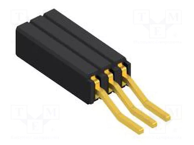 Connector: pin strips; socket; female; PIN: 3; SMT; 1.5A; 125V; 1x3 FISCHER ELEKTRONIK BLM.3SMD3.G