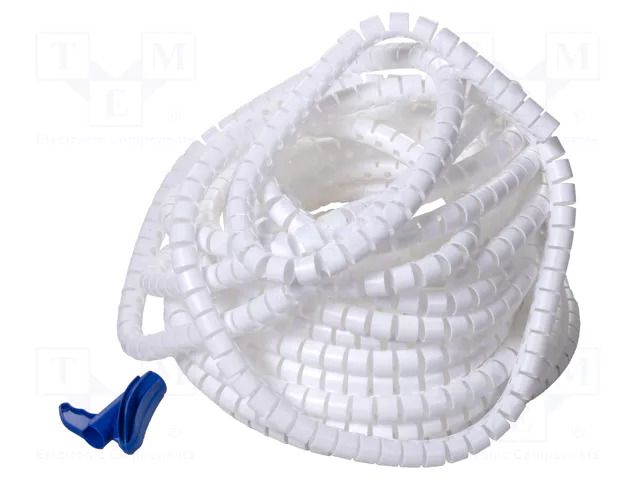 Spiral wrapping; 25mm; polypropylene; white; Helawrap HWPP HELLERMANNTYTON HWPP25-PP-WH