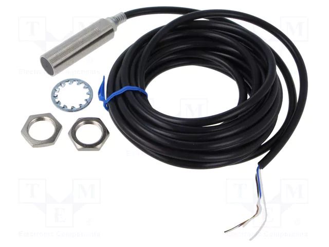 Sensor: inductive; OUT: PNP / NO; 0÷8mm; 10÷30VDC; M18; 5m; IP67 OMRON E2E-X8B1TL18-5M
