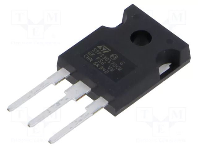 Diode: Schottky rectifying; THT; 170V; 15Ax2; TO247; Ufmax: 1V; tube STMicroelectronics STPS30170CW