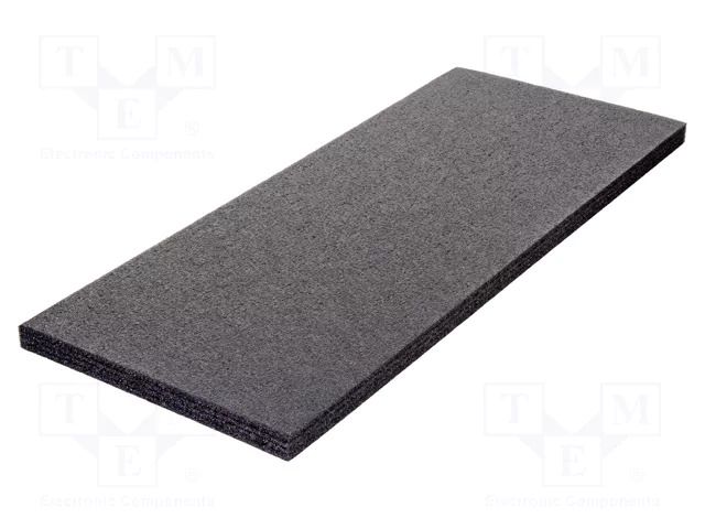 Foam insert; graphite; 1200x500x40mm; 3pcs. LeanFoam LF-A-1250