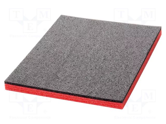 Foam insert; graphite-red; 480x580mm; 7pcs. LeanFoam LF-AR-4858