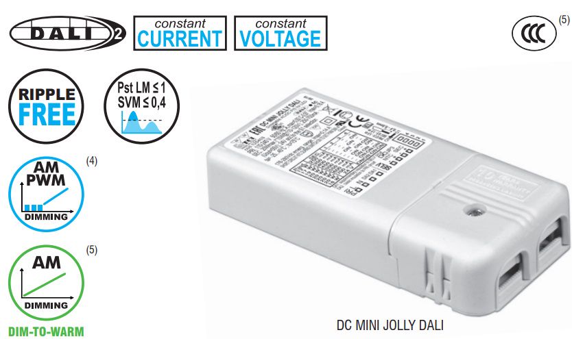 20W Constant current source, DALI2, 250 -700mA, 125403