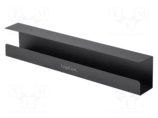 Cable box; black; W: 114mm; L: 600mm; steel; H: 76mm LOGILINK PC-KAB0070