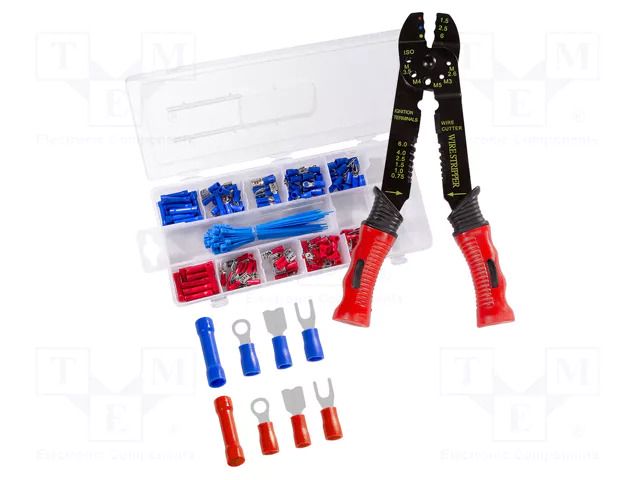 Kit: for crimping push-on connectors, terminal crimping; case LOGILINK PC-WZ0078