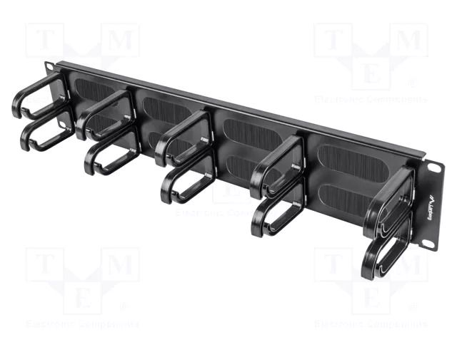 Cable organizer; 2U; black; Standard: 19" LANBERG AK-1204-B