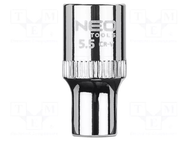 Socket; 6-angles,socket spanner; HEX 5.5mm; 1/4"; SUPERLOCK NEO TOOLS NEO-08-223