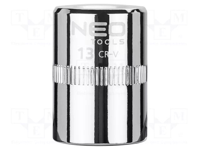 Socket; 6-angles,socket spanner; HEX 13mm; 1/4"; SUPERLOCK NEO TOOLS NEO-08-231