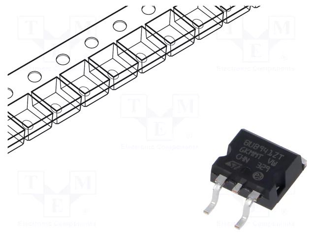 Transistor: NPN; bipolar; Darlington; 350V; 15A; 150W; D2PAK STMicroelectronics BUB941ZTT4