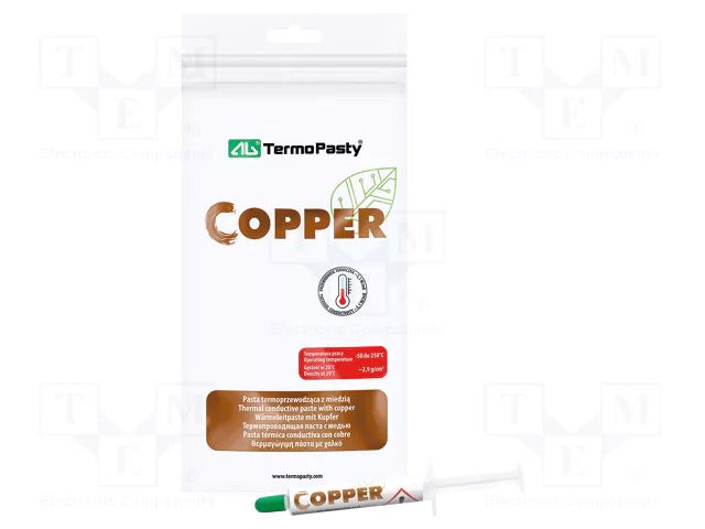 Heat transfer paste; red; on copper basis; copper; AG Cooper AG TERMOPASTY PASTA-CU-1.5