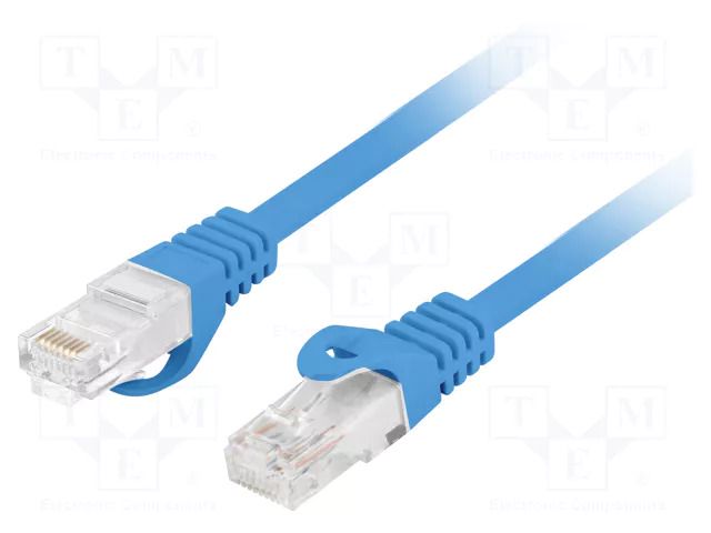 Patch cord; RJ45 plug,both sides; U/UTP; 6; stranded; Cu; LSZH LANBERG PCU6-10CU-0300-B