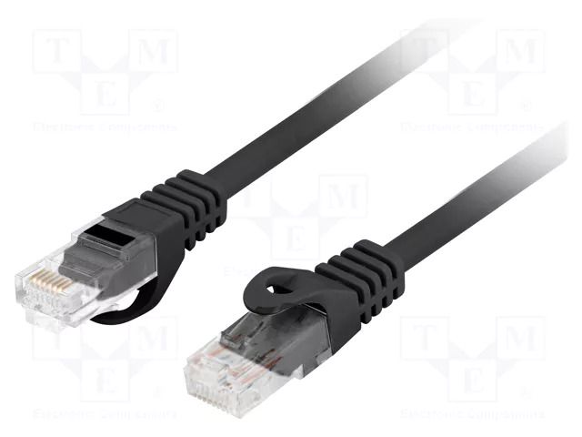 Patch cord; RJ45 plug,both sides; U/UTP; 6; stranded; Cu; LSZH LANBERG PCU6-10CU-1500-BK
