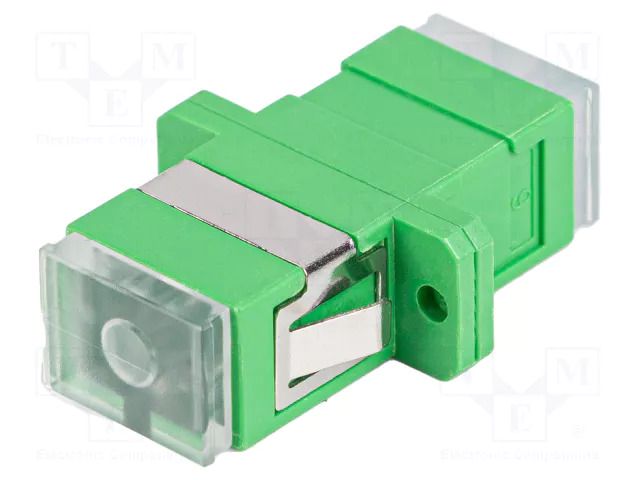 Adapter; SC/APC,both sides; 9/125um; green; -40÷85°C LANBERG FA-SCAPSS01-0001TR