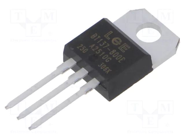 Triac; 800V; 8A; TO220AB; Igt: 10mA; Ufmax: 1.7V LUGUANG ELECTRONIC BT137-800E-LGE