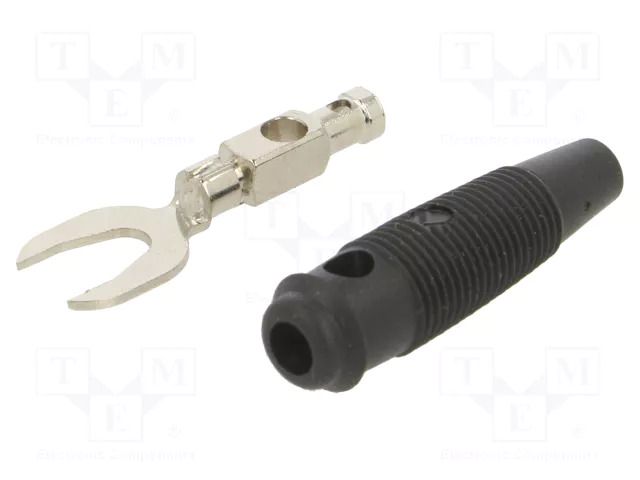 Connector: fork terminals; plug; 60VDC; black; Overall len: 59mm HIRSCHMANN T&M KB3SW