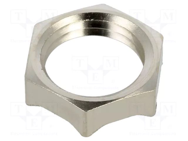 Nut; with earthing; PG7; brass; 15mm; Thread: PG; Plating: nickel LAPP LP-52103200